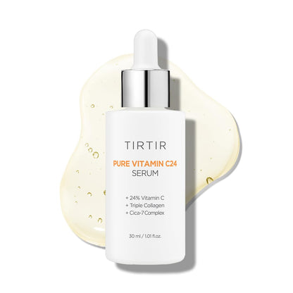 TIRTIR Vitamin C 24% Serum for Face, Dark Spot Corrector for Sensitive Skin, Anti Aging Collagen Serum, Even Tone & Wrinkle Care, Korean Skincare - 30ml
