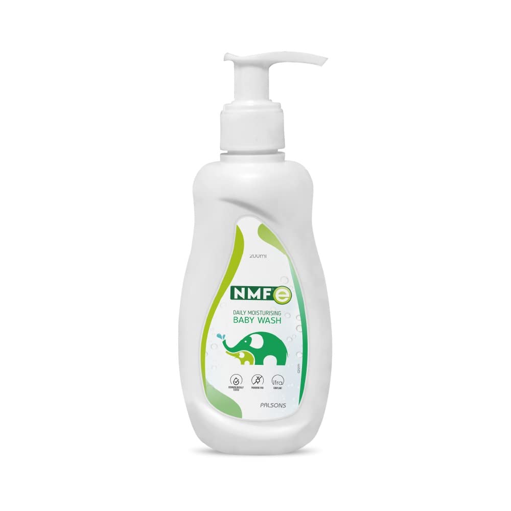 NMFe Daily Moisturising Baby Wash | Enriched with Aloe Vera, Oat Milk & Vitamin E | Suitable for Newborns | Paraben-Free | Skin-Matching pH 5.5 | Safe for Baby's Delicate Skin | Dermatologically Tested & Pediatrician Recommended | 200 ml