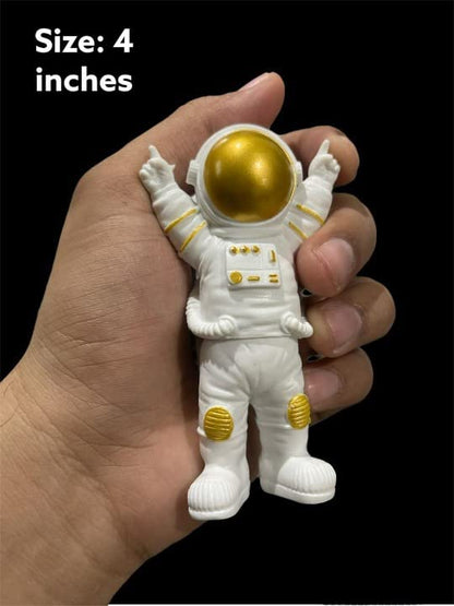 Street27® Cute Outer Space Astronaut Figurine Action Figure Toys Statue for Showpiece Home Living Room Decor Office Desktop Decoration Car Dashboard, Kids Birthday Party Gift, Resin