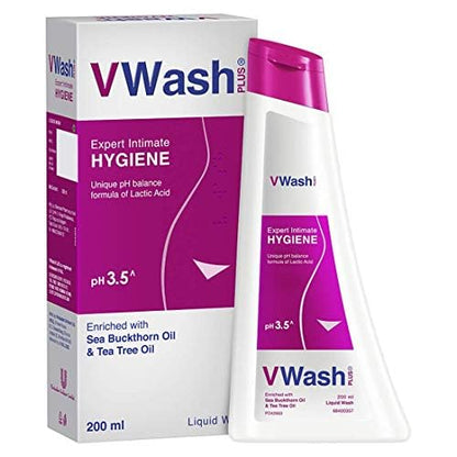 VWash Plus Expert Intimate Hygiene|| With Tea Tree Oil|| Liquid Wash Prevents Dryness|| Itchiness And Irritation|| Balances PH|| Paraben Free|| 200 ml
