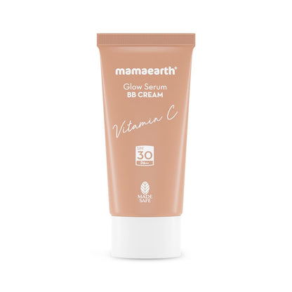 Mamaearth Glow Serum BB Cream with Vitamin C & Turmeric - 25 g | Long Lasting Natural Coverage | SPF 30 PA++ Sun Protection| Lightweight & Hydrating