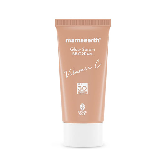 Mamaearth Glow Serum BB Cream with Vitamin C & Turmeric - 25 g | Long Lasting Natural Coverage | SPF 30 PA++ Sun Protection| Lightweight & Hydrating