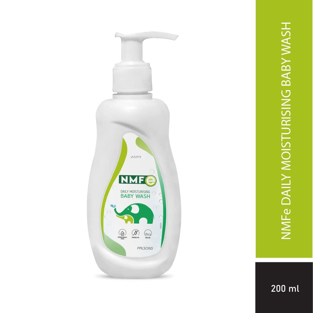 NMFe Daily Moisturising Baby Wash | Enriched with Aloe Vera, Oat Milk & Vitamin E | Suitable for Newborns | Paraben-Free | Skin-Matching pH 5.5 | Safe for Baby's Delicate Skin | Dermatologically Tested & Pediatrician Recommended | 200 ml