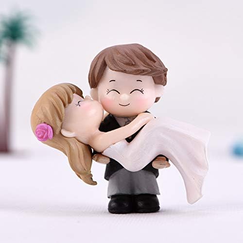 Resin Handcrafted Bride & Groom Romantic Couple Statue | Love Couple Showpiece for Home Décor | Valentine Gift for Girlfriend, Boyfriend, Husband, Wife (5 x 4 cm)