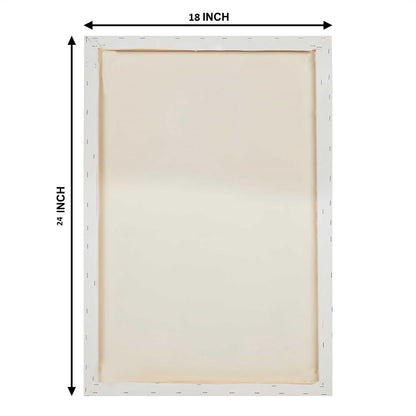 Abstract Botanical Framed Canvas Wall Art – Yellow & White Minimalist Floral Print | Modern Nature-Inspired Wall Décor for Bedroom, Living Room & Office (18 x 24 Inch) CVD-366