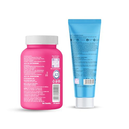Arth Menopause Wellness & Intimate Care Combo for Women | Perimenopause Support Tablets for Hormonal Balance & hot flashes + Intimate Cream to Reduce Dryness, Itching & Maintain pH Balance