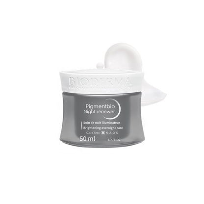 Biotherm night cream with white cap on a white background