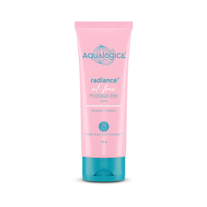 Aqualogica Radiance+ Oil-Free Moisturizer with Watermelon & Niacinamide for Deeply Nourished, Combination Skin, Oil-Free & Radiant Skin of Men & Women -100g