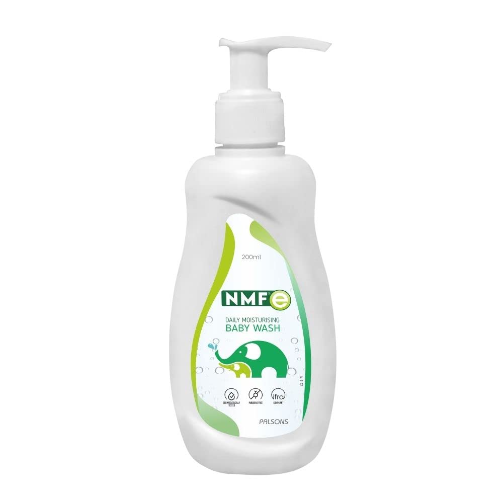 NMFe Daily Moisturising Baby Wash | Enriched with Aloe Vera, Oat Milk & Vitamin E | Suitable for Newborns | Paraben-Free | Skin-Matching pH 5.5 | Safe for Baby's Delicate Skin | Dermatologically Tested & Pediatrician Recommended | 200 ml