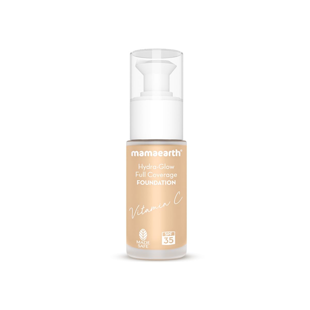 Mamaearth Hydra-Glow Full Coverage Dewy Finish Liquid Foundation With Vitamin C & Turmeric- 30 Ml|Full Coverage|Gives 3X Instant Glow|12-Hour Long Stay & Hydration|Spf 35|Non-Drying (05 Beige Glow)