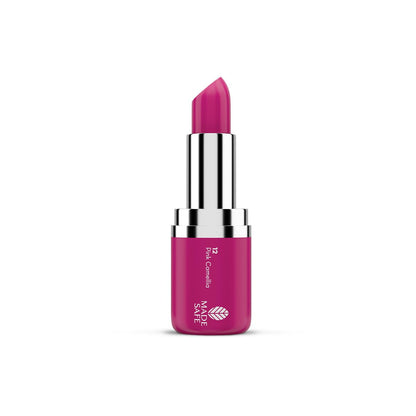 Mamaearth Creamy Matte Long Stay Lipstick with Murumuru Butter and Vitamin E for 8-Hour Long Stay (Flakeproof & Non-Drying | Intense Color Payoff) | 4.2g - Pink Camellia