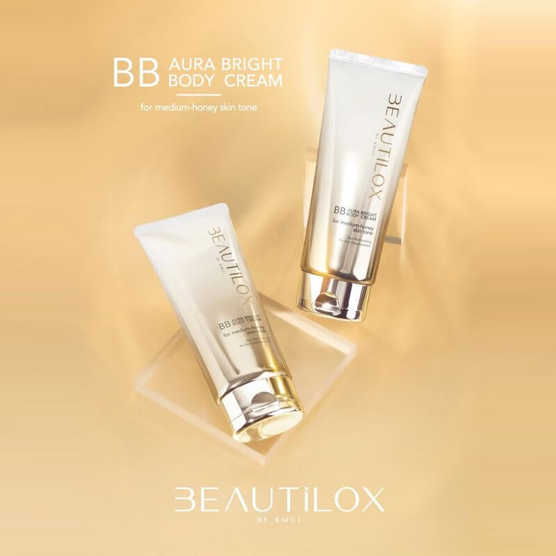 Korean Aura Bright BB Body Cream 75g – Beige Tone with Vitamin B5, Collagen & Snail Mucin for Brightening, Hydrating & Smooth Skin