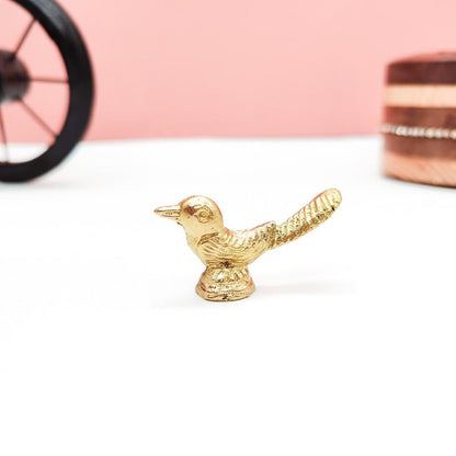 Brass Animal Bird Sculpture Statue Handcrafted Decorative Showpiece Idol for Home, Office Decor (Size : 4cm | Weight : 22gm Approxe)
