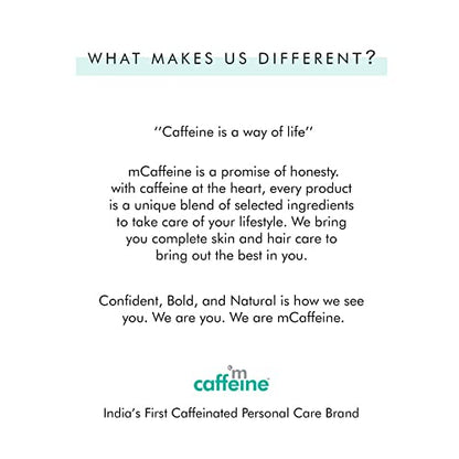 Text about mCaffeine brand and its promise of honesty with caffeine-based products.