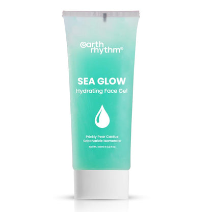 Earth Rhythm Sea Glow Gel Oil Free Lightweight Face Gel, For Intense Hydration, Non Sticky For Dry & Dull Skin, Men & Women- 100g