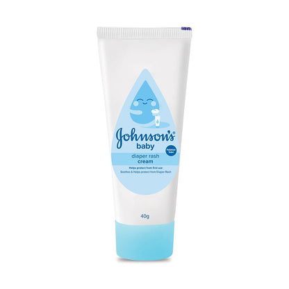 Johnson's Baby Diaper Rash Cream 40g | With Aloe Vera & Natural Beeswax | For All Skin Types Including Sensitive Skin | Clinically Proven, Soothes & Prevents Diaper Rash | No Parabens & Sulphates | Paediatrician Tested