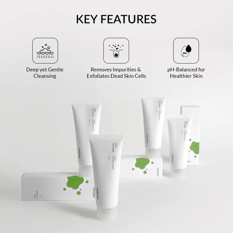Celimax The Real Noni Refresh Clay Mask (120g) Deep Pore Cleansing Korean Face Mask with 30% Noni Extract, Oil Control, Gentle Exfoliation, Removes Dead Skin, Deep Hydration, Suitable For Oily, Acne-Prone & Sensitive Skin