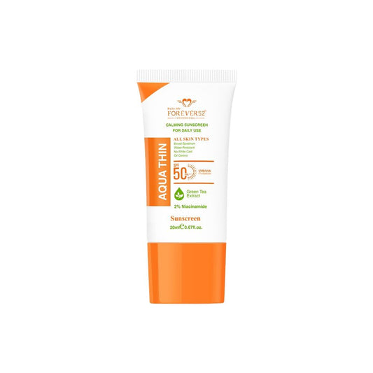 Daily Life Forever52 Aqua Thin Calming Sunscreen SPF 50 PA++++ | 2% Niacinamide & Green Tea Extract | UVA/UVB Protection | Lightweight, No White Cast, Water-Resistant Daily Sunscreen (20ml)