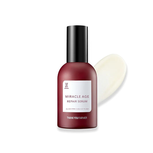 THANKYOU FARMER Miracle Age Repair Serum (60 ml) Korean Anti-Aging Face Serum | Hydrating, Pore Tightening & Firming | Reduces Fine Lines & Wrinkles | Lightweight Daily Serum for All Skin Types