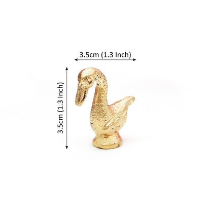 Brass Animal Swan Sculpture Statue Handcrafted Decorative Showpiece Idol for Home, Office Decor (Size : 3.5cm | Weight : 23gm Approxe)
