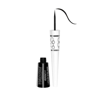 Daily Life Forever52 Long Lasting Waterproof Miracle Liquid Eyeliner, Long Lasting Waterproof Liner with Brush for Even Strokes - Smudge Proof Eye Makeup (Black) -ARG001