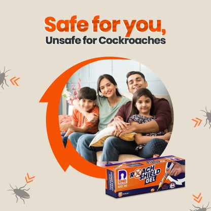 DND Secure Roach Shield Gel - Anti Cockroach Gel | Roach Repellent | 45-Day Shield against Cockroaches | Pack of 1-32 g
