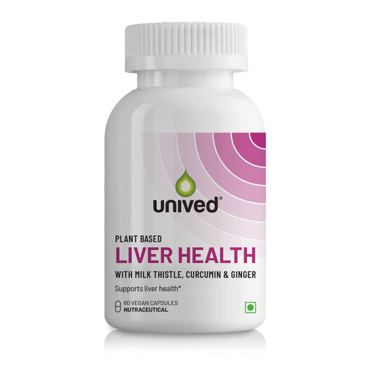 Zephivo Unived Liver Health with Milk Thistle, Curcumin, & Ginger, Supports Liver Health & Detoxification, 60 Servings, 60 Vegan Capsules
