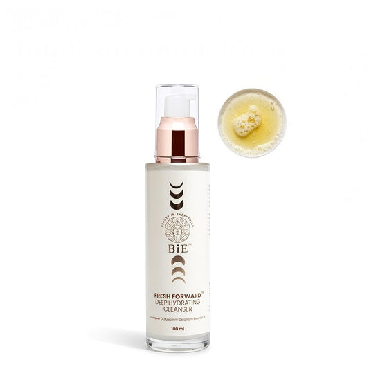 BiE Fresh Forward Deep Hydrating Face Cleanser With Glycerin & Geranium Oil | Gentle Face Cleanser, Controls Excess Sebum & Make Up Remover | Gentle Face Wash for Sensitive, Oily, Acne Prone Skin, Dry to Normal Skin Types | 100ml