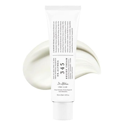 Dr.Altheas 345 Relief Cream, Daily Skin Care Face Moisturizer Korean Intensive Repair & Soothing Acne, Oily, Sensitive Skin Cream with Niacinamide, Panthenol for All Skin Types, 50ml