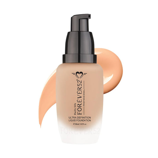 Daily Life Forever52 Ultra Definition Liquid Foundation | 24H Wear, Medium to Full Coverage, Pore-Minimizing & Mattifying, Long Lasting, Anti-Aging, Satin Finish| All skin type - Honey (FLF014) 30ml