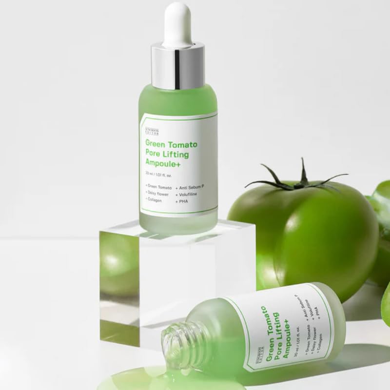 SUNGBOON EDITOR Green Tomato Pore Lifting Ampoule+ (75 ml) | Pore-Tightening & Lifting Serum | Firming, Oil Control & Smoother Skin