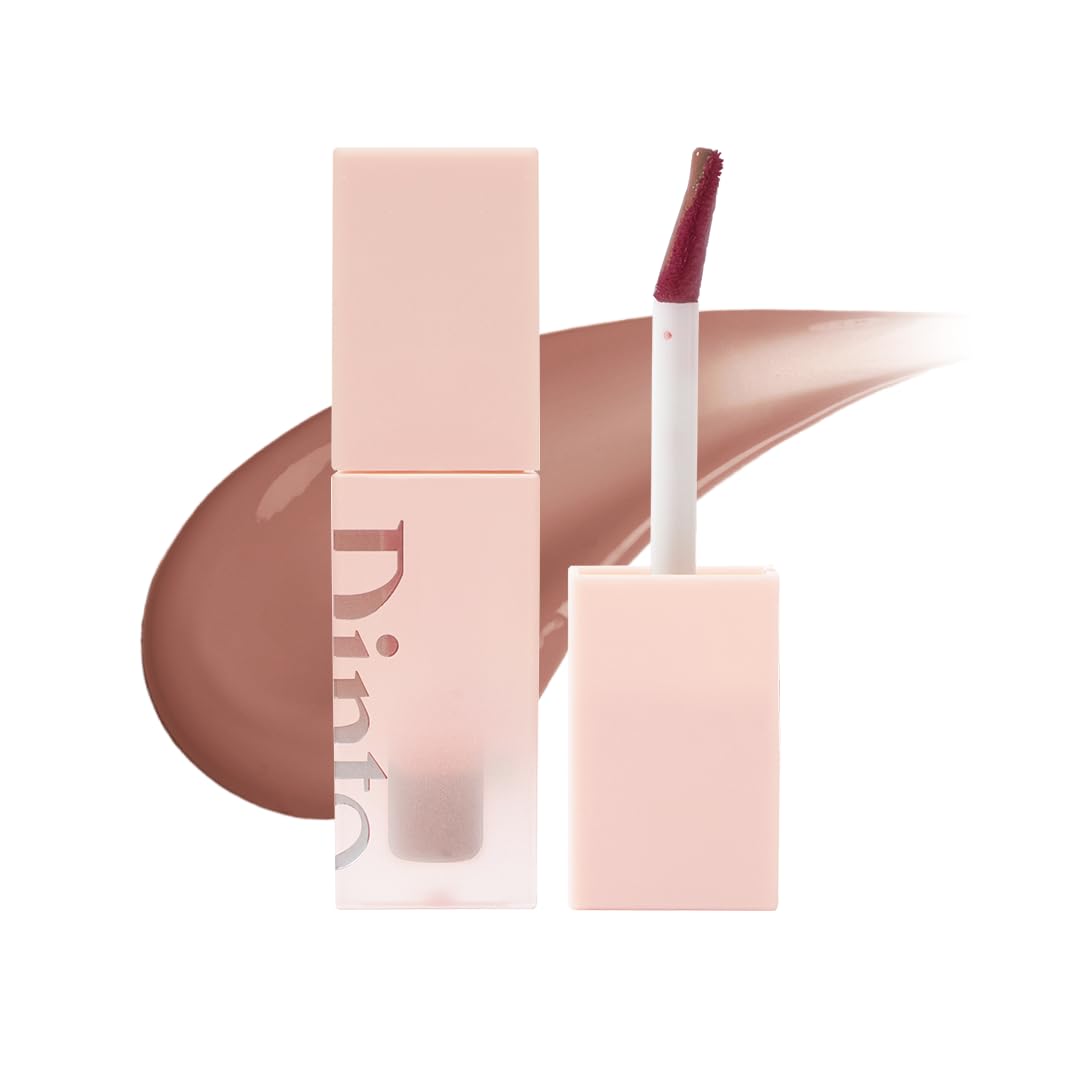 DINTO Blur-Jelly Plumping Lip Tint (775 Woody Gelée, 3.5g) Korean Hydrating Water-Based Jelly Tint with Mild Plumping Effect, Non-Sticky, Long-Lasting Glossy Lip Stain, Vegan & Cruelty-Free