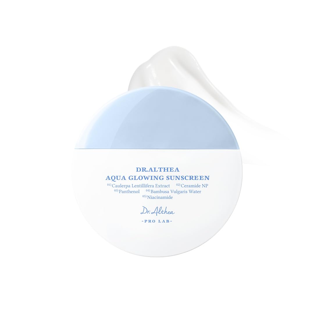 Dr. Althea Aqua Glowing Sunscreen container on a white background
