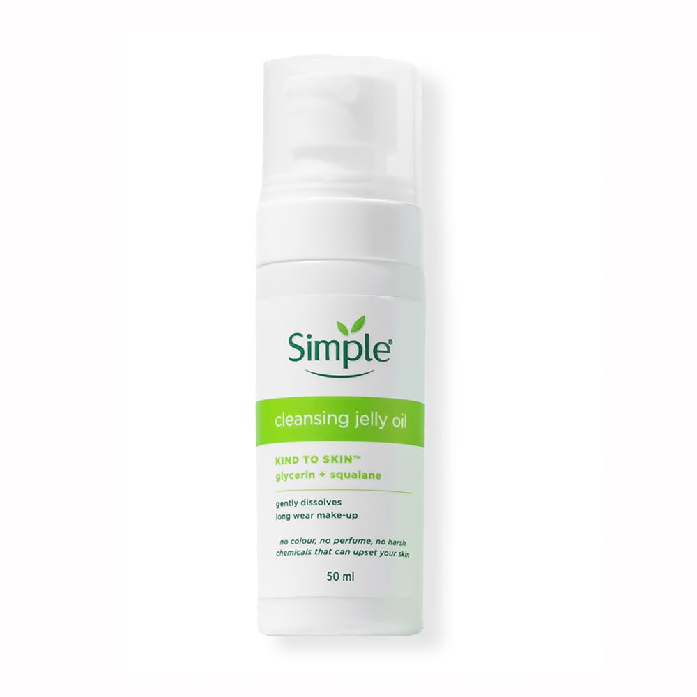 Simple cleansing jelly oil bottle on a white background