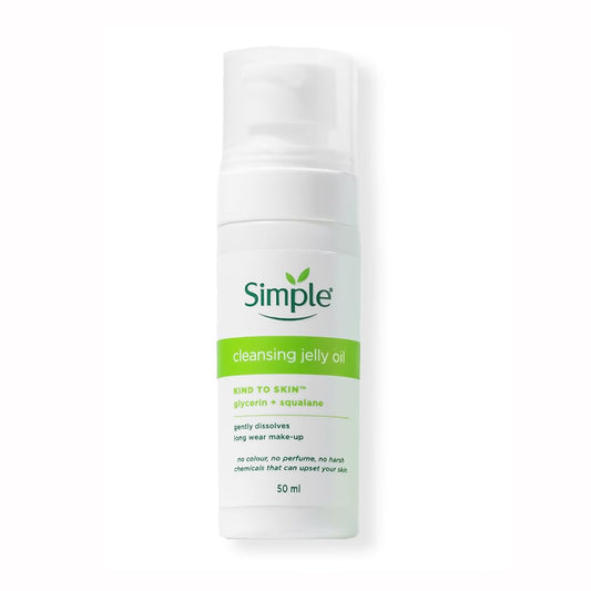 Simple cleansing jelly oil bottle on a white background