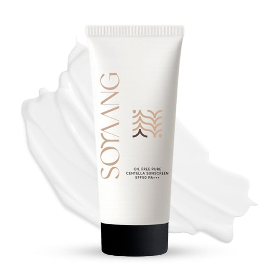 Soyaang Oil-Free Centella Sunscreen SPF50 PA+++ for Indian Men with Niacinamide, Zinc Oxide & Madecassoside | No White Cast | Lightweight, Pore-Minimising Sun Protection | 50g