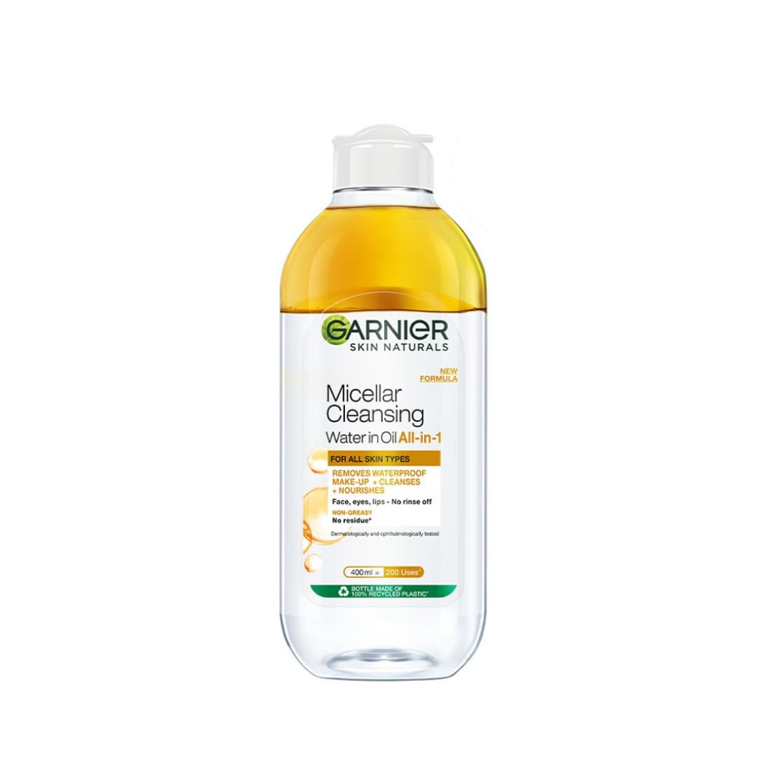 Garnier Micellar Cleansing Water bottle on a white background