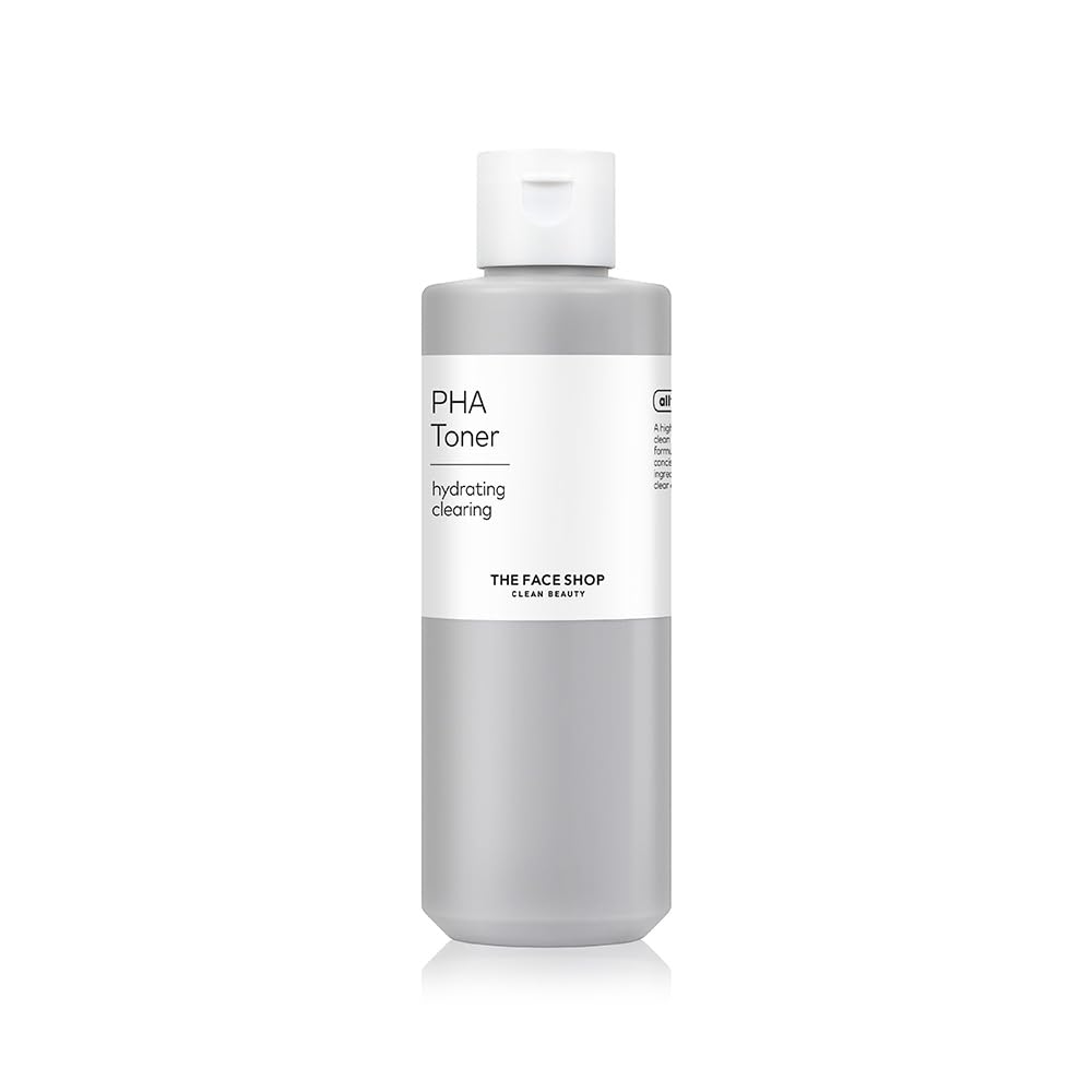 PHA Toner bottle with white label on a white background
