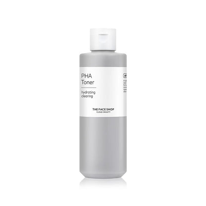 PHA Toner bottle with white label on a white background