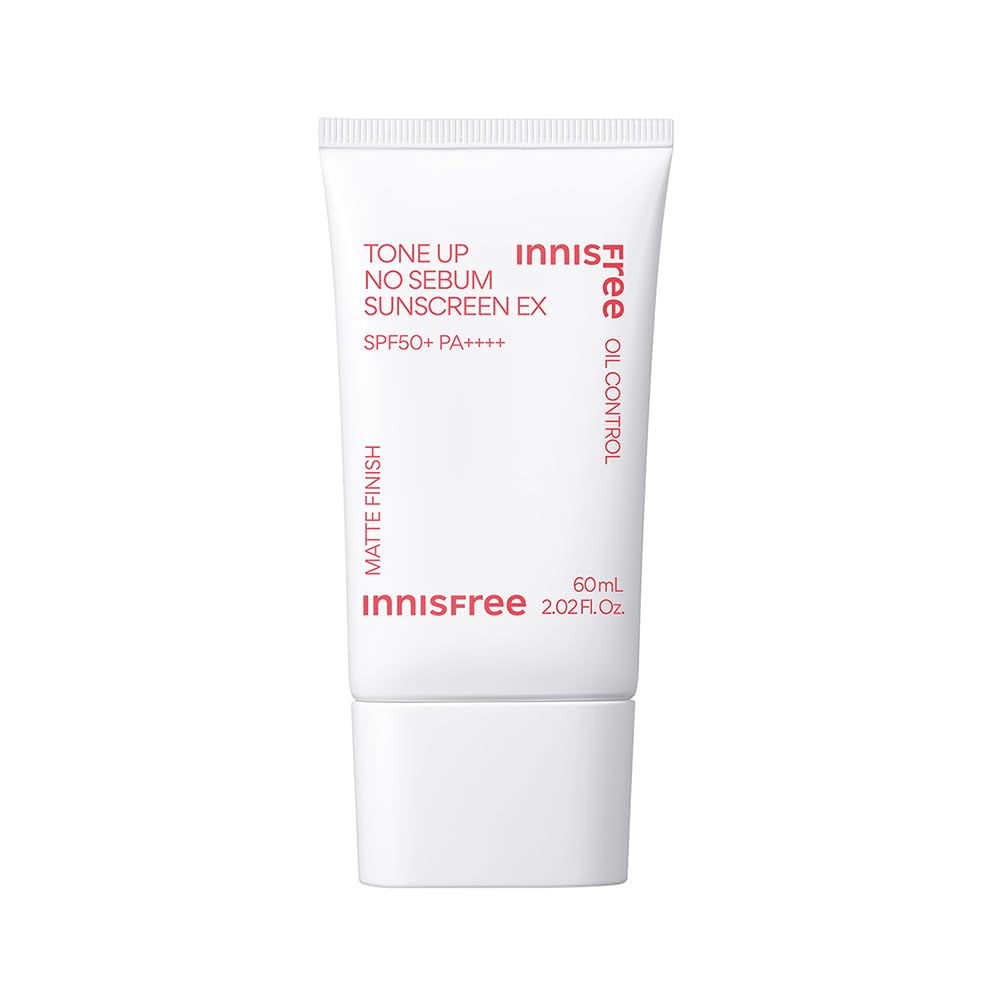 Innisfree sunscreen tube on a white background