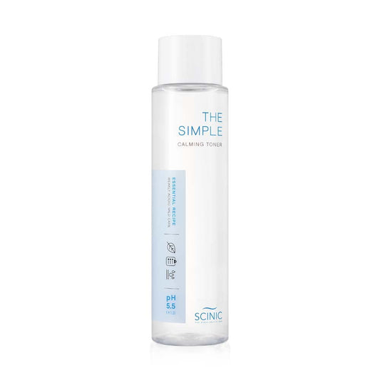 SCINIC The Simple Calming Toner, pH 5.5 | Vegan Face Astringent for Sensitive and Irritated Skin | Fresh Watery Texture | PH-Balanced Mild Toner | Korean Skincare, 145ml