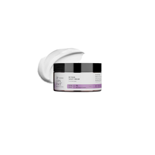 Cosmetic jar of retinol night cream with a white background