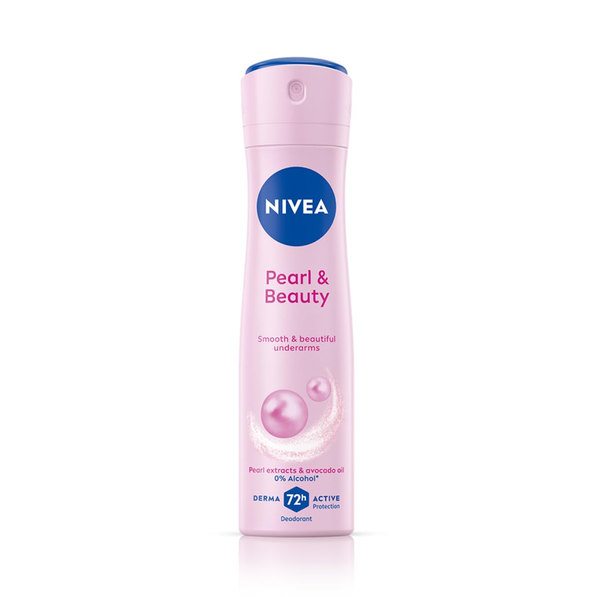 NIVEA Pearl & Beauty Deodorant Spray for Women, 72H Odour & Sweat Protection Underarm Deo, Smooth & Even Underarms, All Day Freshness, Body Odour Protection, Daily Use Body Spray & Deodorant, 150 ml