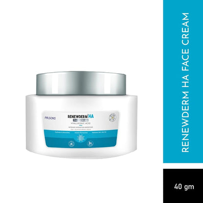 RENEWDERM HA Intense Hydration Boosting Daily Use Moisturising Cream with Hya Act M, Ceramide Complex, Shea Butter for Hydrated, Supple, Plumpy Skin 40GM