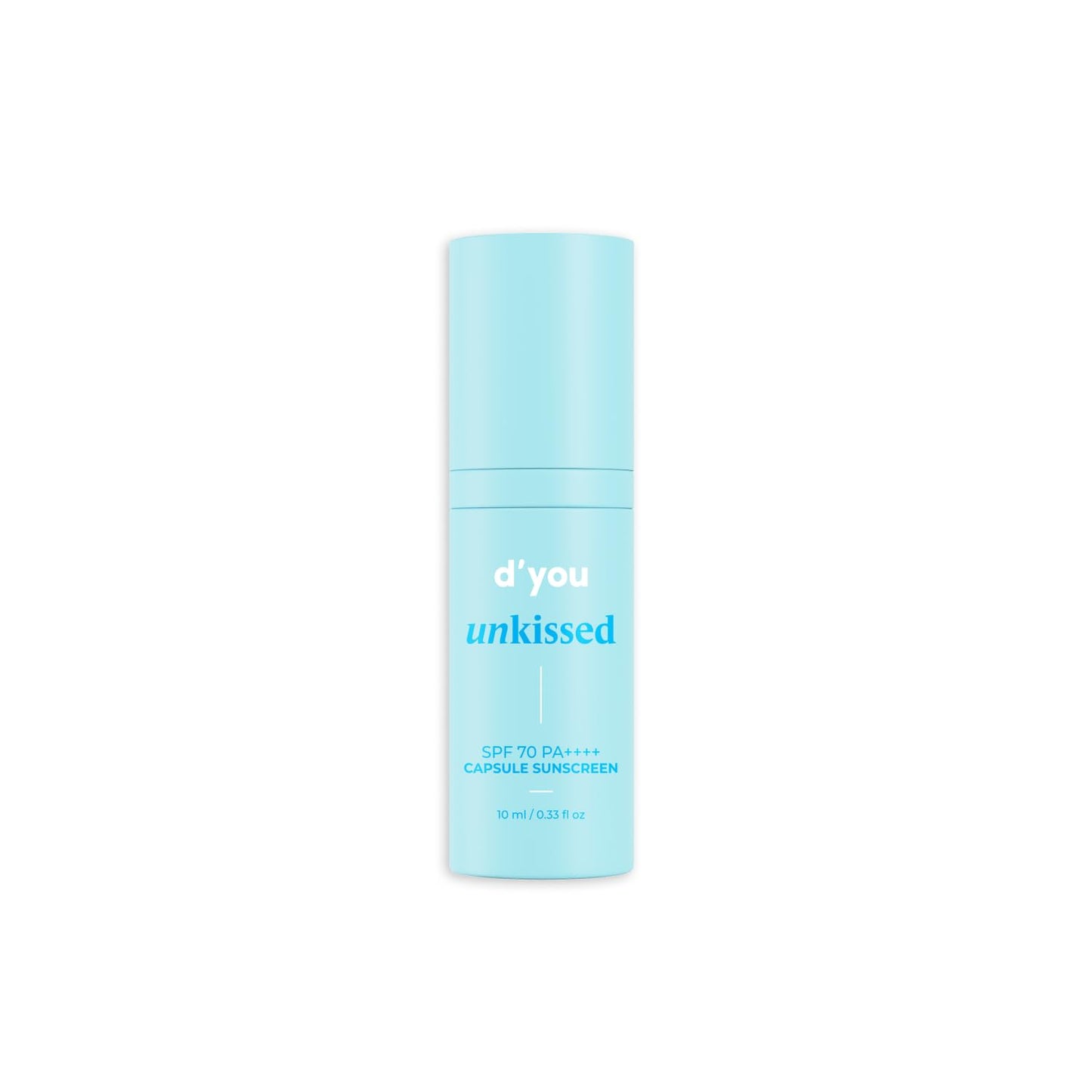 d'you unkissed Serum Sunscreen Broad Spectrum SPF 70+ & PA++++ No Whitecast Hydrating & Cooling 14 Soothing Plant Extracts 10ml