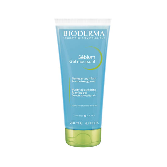 Bioderma Sebium foaming gel tube on a white background