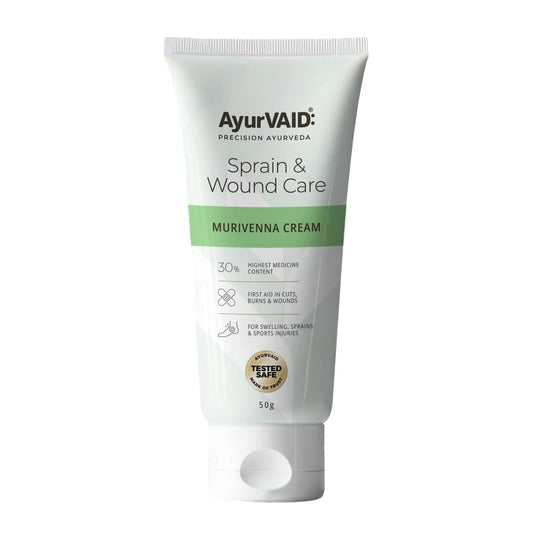 Murivenna Cream 50g | First & Only TESTED SAFE for Heavy Metals & Microbial Load | Ayurveda First-Aid Cream for Cuts, Burns & Sprains | 30% Highest Medicine Content | With Aloe & Moringa