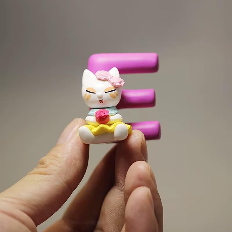 ascension Multicolor Love Alphabet Cat Dolls Love Animated Characters Showpiece Love Alphabet for Expressing Best Choice for Girlfriend, Boyfriend, Husband, Wife Love Miniature Adventure Showpiece