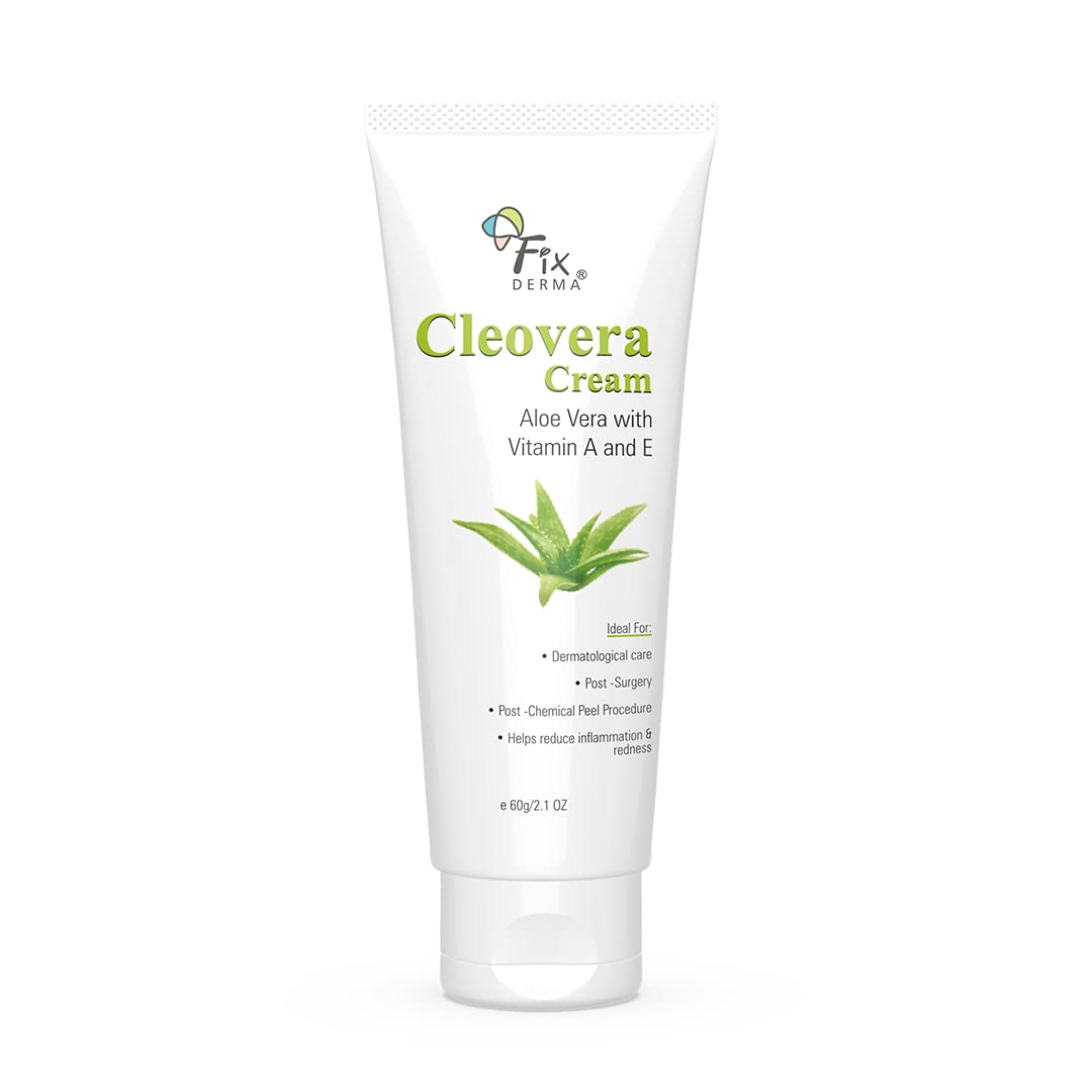 Fixderma Cleovera cream Skin moisturizer with Aloe vera, reduces inflammation & redness, soothing & hydrating cream after shaving Paraben free-60gm