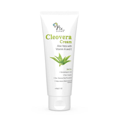 Fixderma Cleovera cream Skin moisturizer with Aloe vera, reduces inflammation & redness, soothing & hydrating cream after shaving Paraben free-60gm